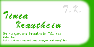 timea krautheim business card